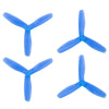 Dalprop T5045 V2 Tri 3 blade Bullnose Propellers 2L2R Crystal Blue