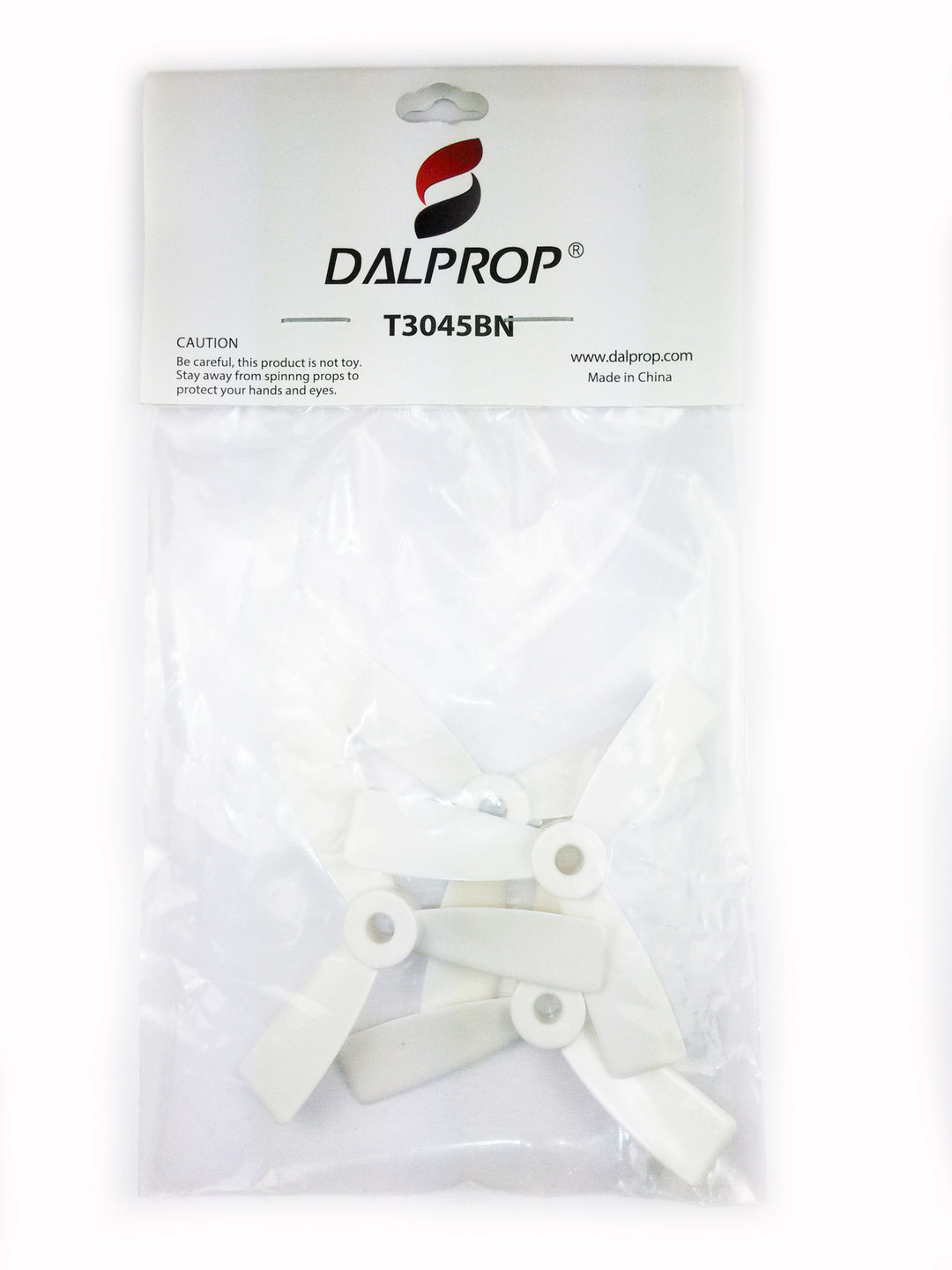 DALprop Tri 3 Blade Bullnose Propellers 2L2R White T3045