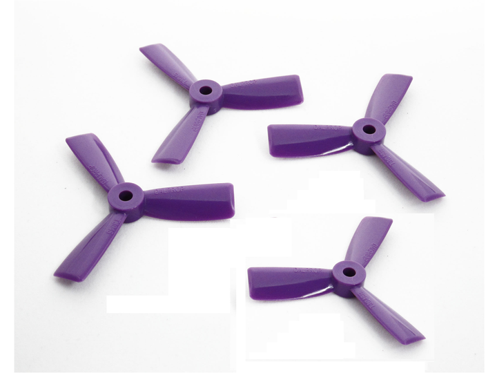 DALprop Tri 3 Blade Bullnose Propellers 2L2R Purple T3045