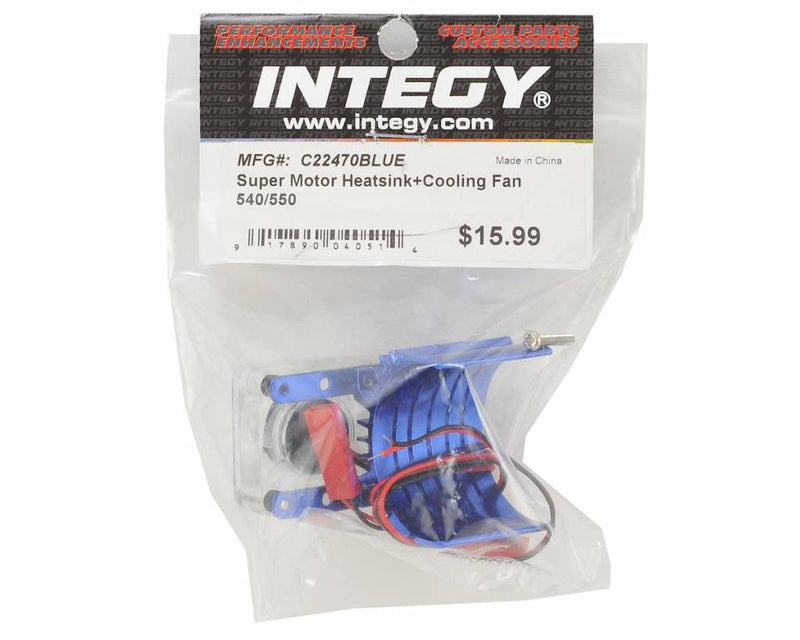 INTEGY Motor Heatsink and Cooling Fan, Blue (HOR-INTC22470BL)