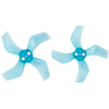 Gemfan 1636 40mm Durable 4 Blade 1mm Clear Blue 4L&4R - Excel RC