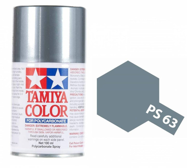 Tamiya Polycarbonate Paint PS-63 Bright Gun Metal, 100ml