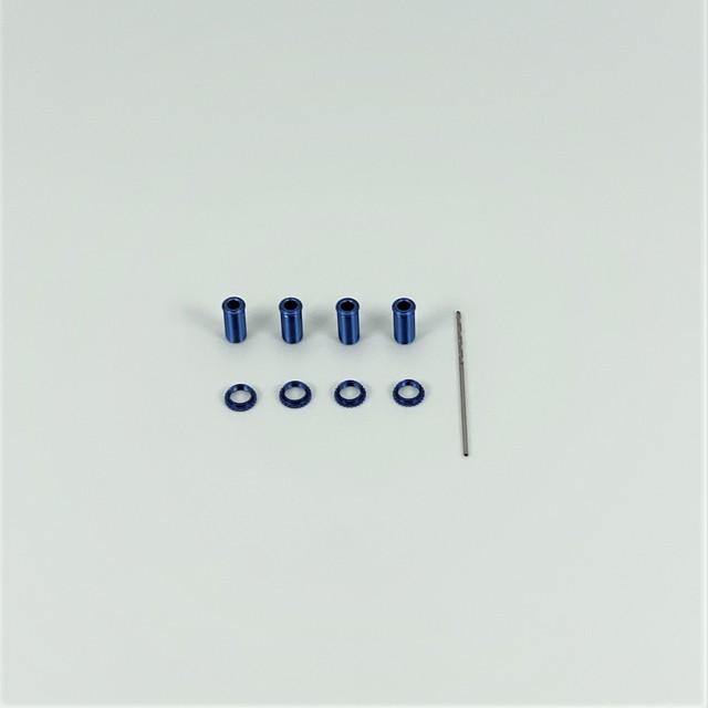 1RC Racing Threaded Alum Shock Body Set, Blue, 18th Scale (4) 1RC5007 - Excel RC