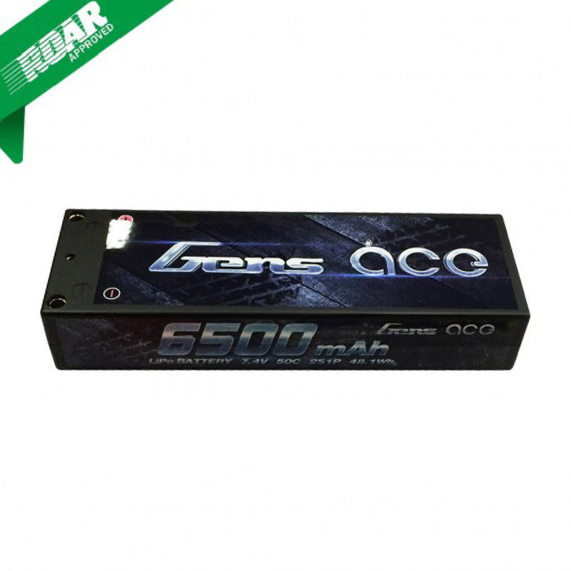 Gens Ace 6500mAh 7.4V 50C 2S1P HardCase Lipo Battery Pack 10