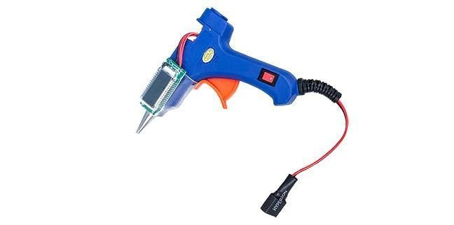 Hyperion Portable Mini Hot Glue Gun 14W w/ LCD Info Display (3S LiPo Powered)