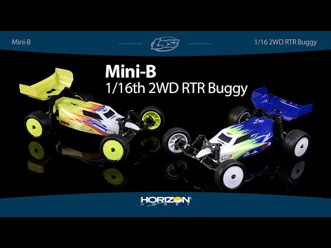 Losi Mini-B 1/16 2WD Brushed Buggy RTR Yellow and White