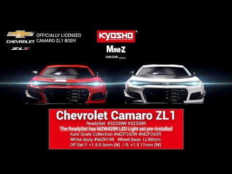 Kyosho MINI-Z RWD Camaro ZL1 White/LE  ReadySet 32339W