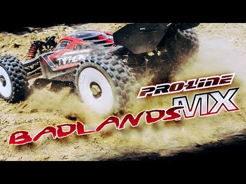 Pro-Line Badlands MX M2 (Medium) All Terrain 1:8 Buggy Tires Mounted With Black Wheels 9067-21