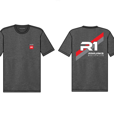 R1 WURKS Racing Stripe T-Shirt XXXL  - Black 090037