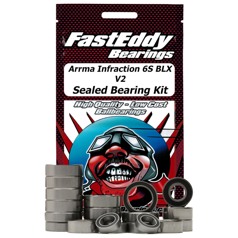 FastEddy Arrma Infraction 6S BLX V2 Sealed Bearing Kit TFE6313