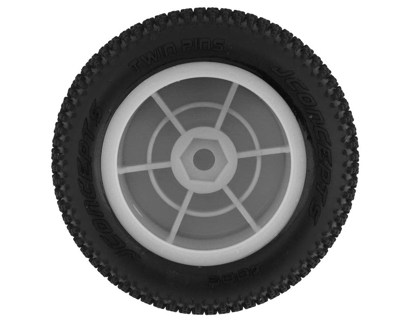 JConcepts Mini-B/Mini-T 2.0 Twin Pin Pre-Mounted Rear Tires (2) (Pink) 4005