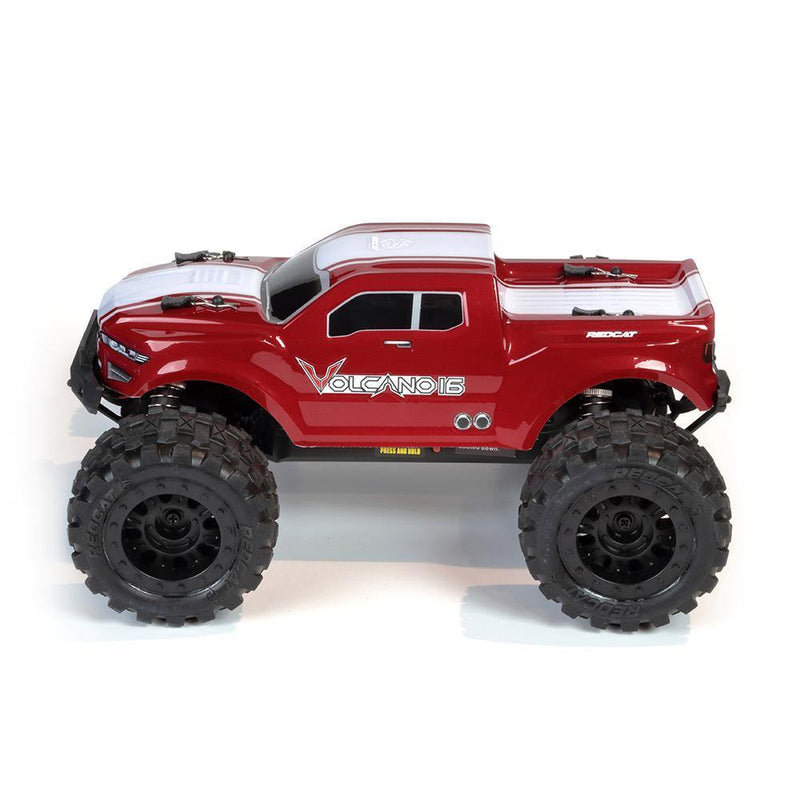 RedCat VOLCANO-16 1/16 SCALE BRUSHED ELECTRIC MONSTER TRUCK Red Volcan ...