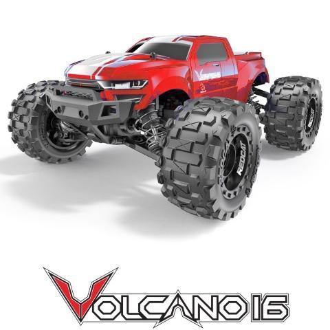 RedCat VOLCANO-16 1/16 SCALE BRUSHED ELECTRIC MONSTER TRUCK Red Volcano16 - Excel RC