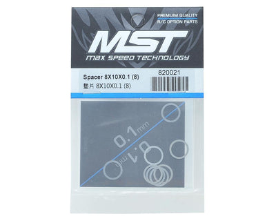 MST 8x10x0.1mm Spacer (8) MXS-820021 - Excel RC