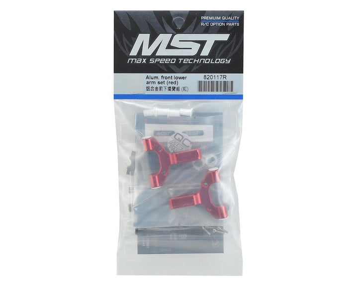 MST Aluminum Front Lower Arm Set (Red) MXS-820117R - Excel RC
