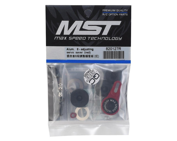 MST Aluminum 8-Point Adjustable Servo Saver MXS-820127R - Excel RC