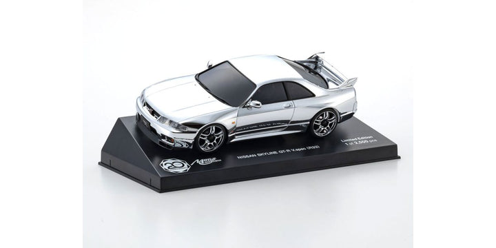 Kyosho ASC MA020S Mini-Z CUP 20th Anniversary NISSAN SKYLINE GT-R V.Spec (R33) Chrome Silver MZP438CS