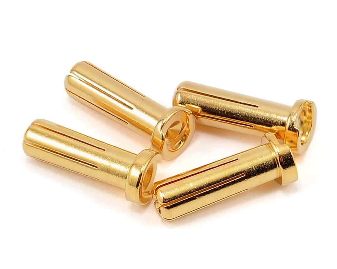ProTek RC 5.0mm "Super Bullet" Solid Gold Connectors (4 Male) PTK-5022