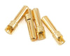 ProTek RC 4.0mm "Super Bullet" Solid Gold Connectors (4 Male) - Excel RC