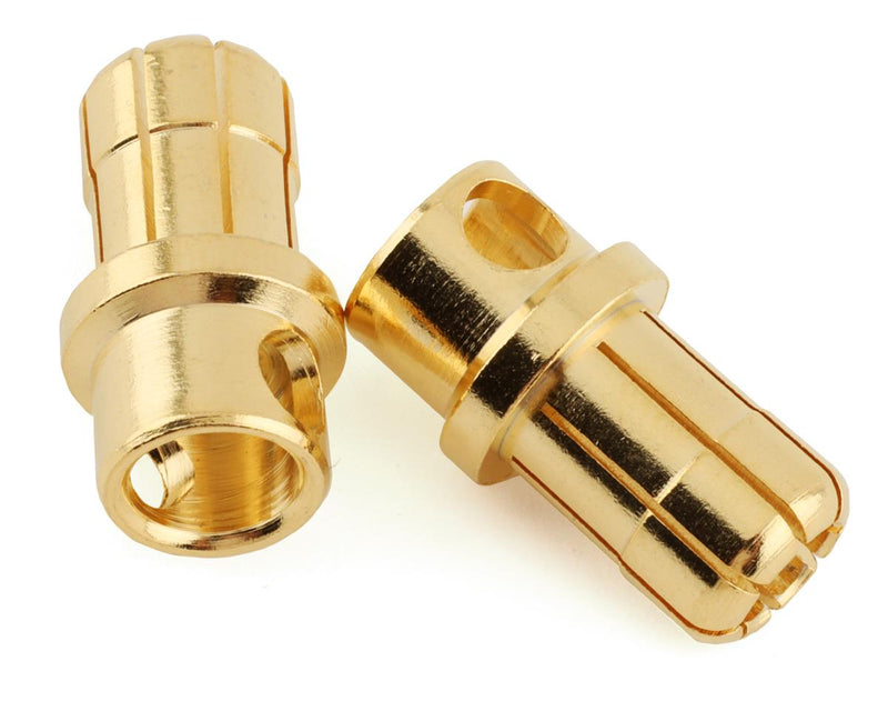 ProTek RC 8.0mm "Super Bullet" Solid Gold Connectors (2 Male) PTK-5073