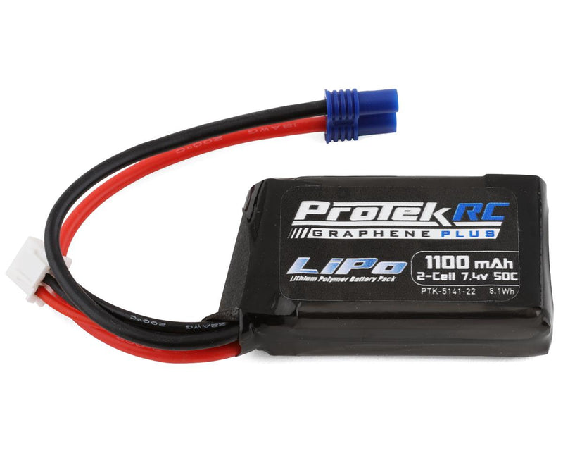ProTek RC 2S 50C 1100mAh Losi Mini T/B & JRX2 LiPo Battery EC2 Connector PTK-5141-22