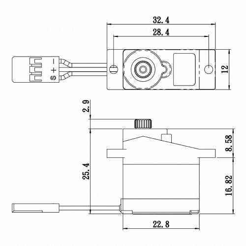 Savox Micro Digital MG Servo 0.09sec / 30oz @ 6V SH0257MGP