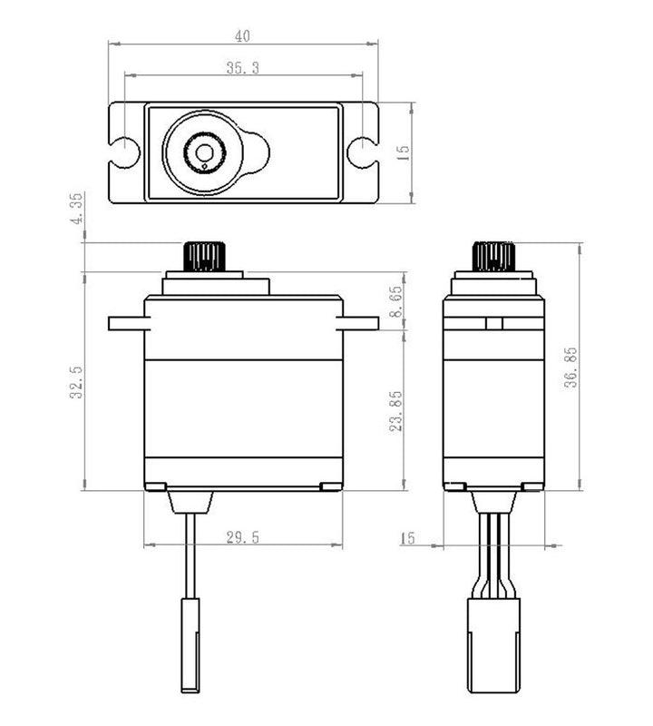 Savox Waterproof Premium Mini Servo w/Soft Start .10sec/111oz@7.4v SAVSW1250MGP