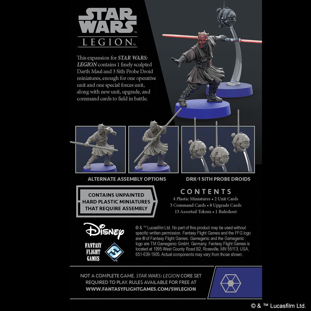 Star Wars: Legion: Darth Maul and Sith Probe Droids Operative