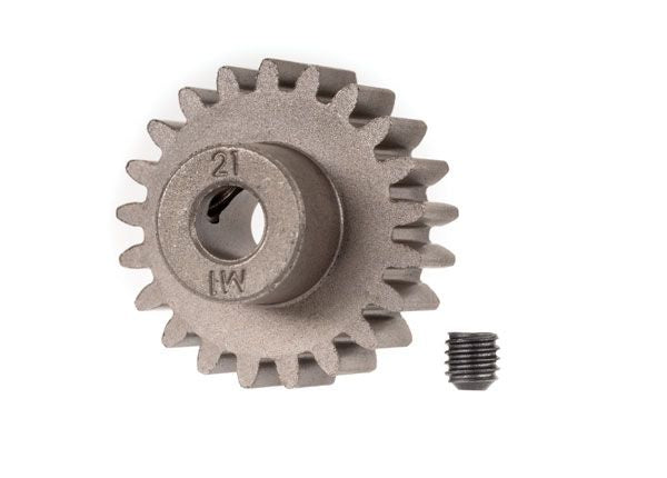 Gear 21-T Pinion (1.0 Metric Pitch) (Fits 5Mm Shaft) Set Screw (For Use Only With Steel Spur Gears) 6493X