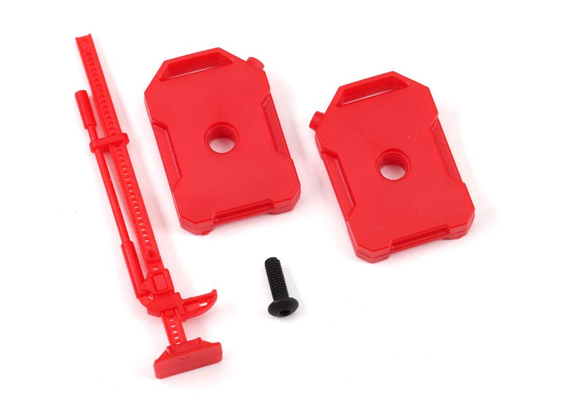 Traxxas Fuel canisters (left & right) jack (red) (fits 9712 body) 9721