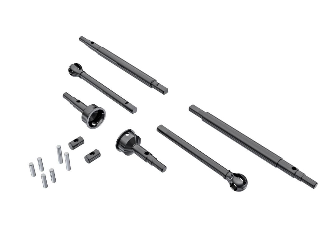 Traxxas Axle Shafts front and rear (2) stub axles front (2) (hardened steel) 9756