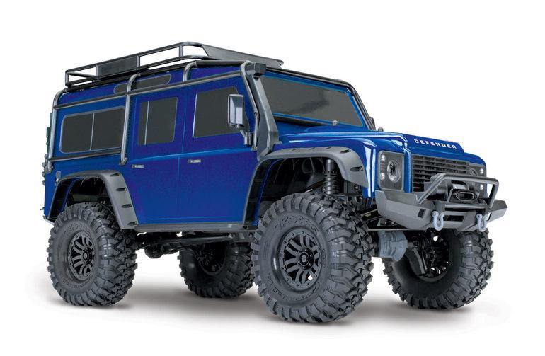 Traxxas 82056-4-BLUE TRX-4® Scale and Trail™ Crawler with Land Rover® Defender® Body:  4WD Electric Trail Truck with TQi Traxxas Link™ Ebled 2.4GHz Radio System