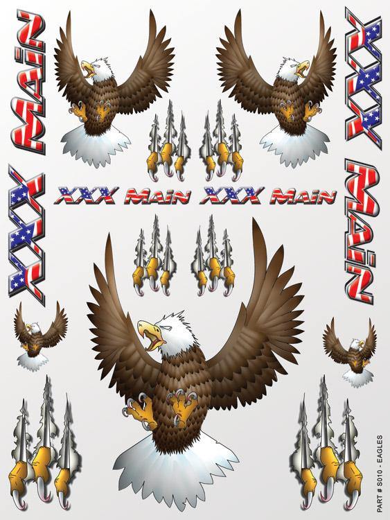 XXX Main Racing Eagles Sticker Sheet XXXS010 - Excel RC