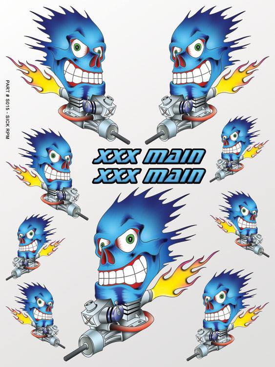 XXX Main Racing Sick RPM Sticker Sheet XXXS015 - Excel RC